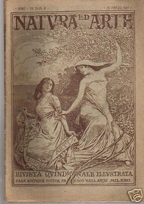 Natura Ed Arte, 15 Marzo 1911. Rivista Illustrata Con Copertina Di Basilio Cascella