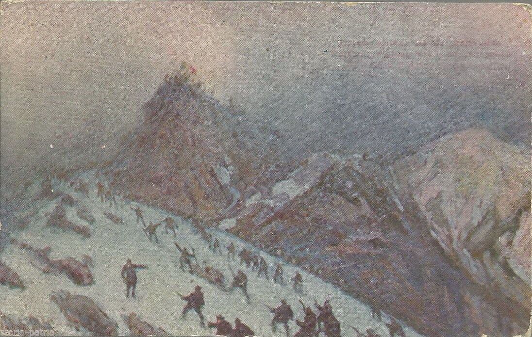 Cartolina Croce Rossa Italiana "Avanzata: Col Di Lana", Tommaso Cascella