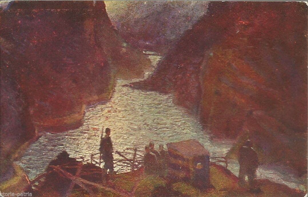 Cartolina Croce Rossa Italiana Tommaso Cascella, Posto Avanzato