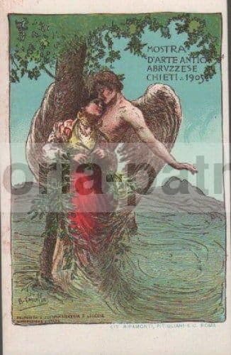 Cartolina Mostra d'Arte Antica Abruzzese Chieti 1905 Basilio Cascella