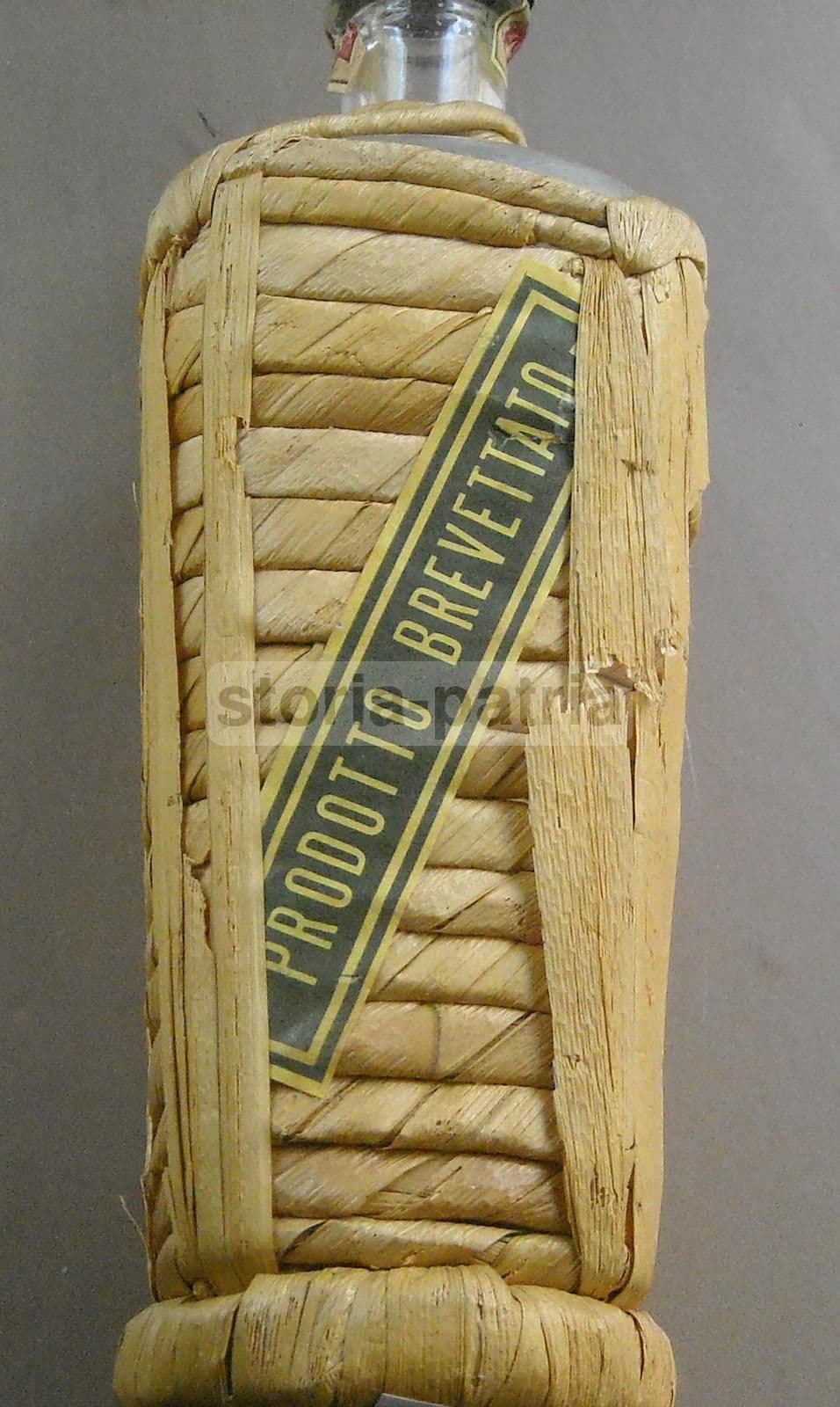 Bottiglia Impagliata Liquore Centerba Barattucci Chieti Vintage