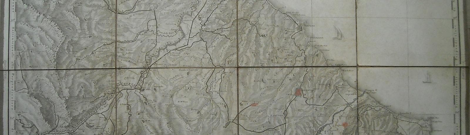 Mappa Abruzzo 1808 Rizzi Zannoni (Chieti, Pescara, Lanciano, Ortona)