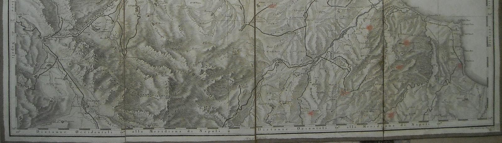 Mappa Abruzzo 1808 Rizzi Zannoni (Chieti, Pescara, Lanciano, Ortona)