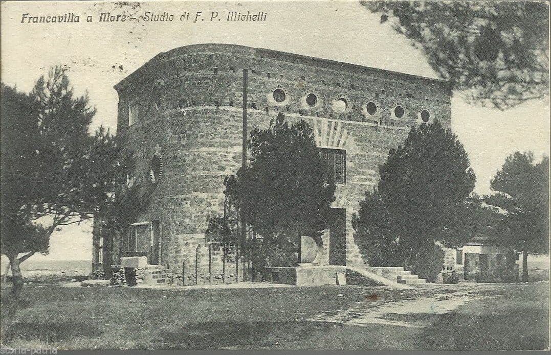 Studio Di F.P. Michetti A Francavilla A Mare, Cartolina d'Epoca 1921