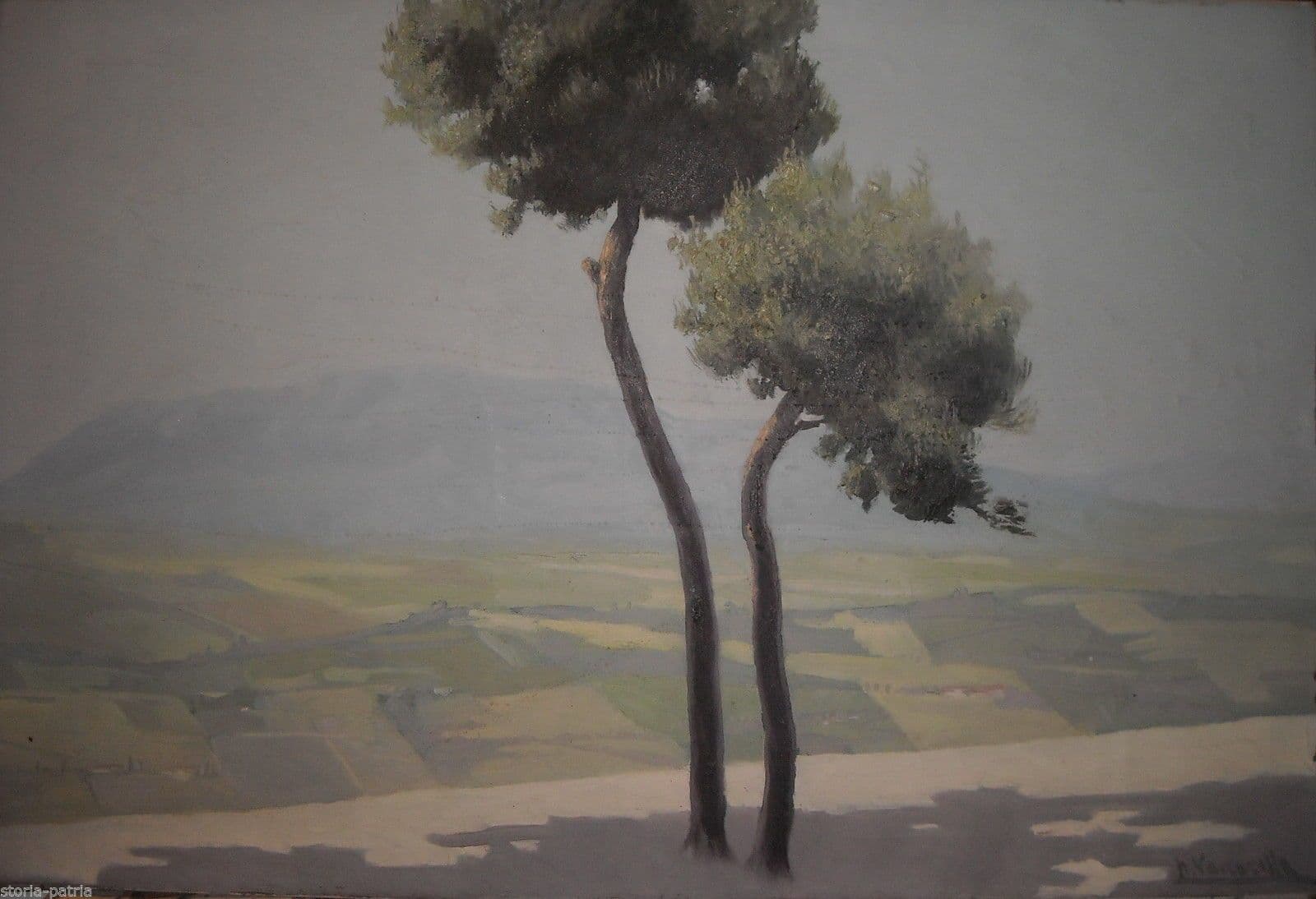 Dipinto Francavilla A Mare Di Ninon Vaccarella, Olio Su Tela, Primo Novecento