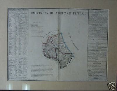 Mappa Dell'Abruzzo Ultra I (Teramo E Pescara), Benedetto Marzolla, 1829