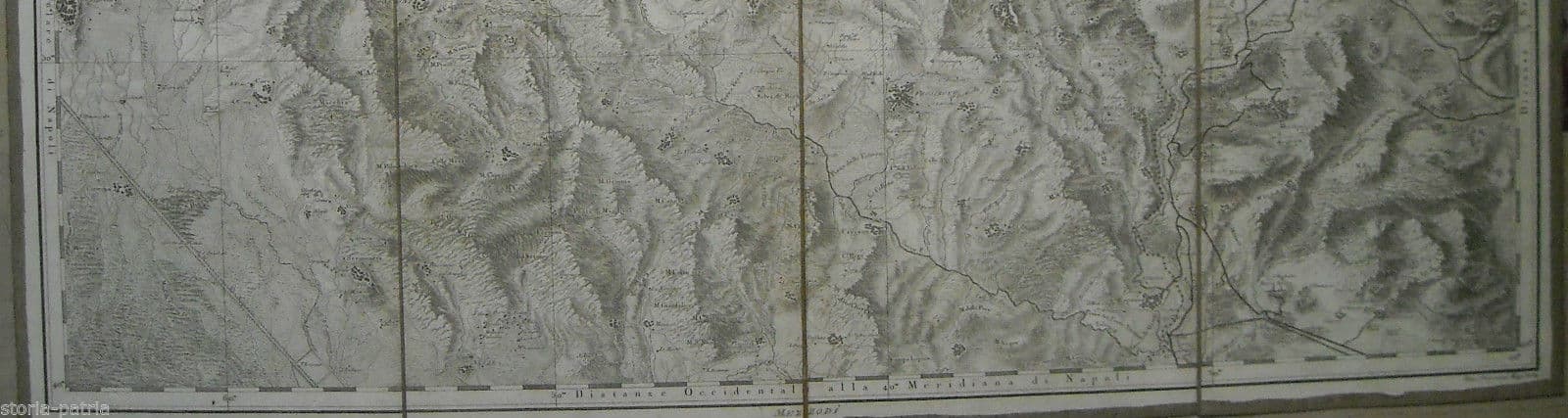 Mappa Antica Abruzzo, Marsica, Fucino, Sora, Velletri, Palestrina (1804)