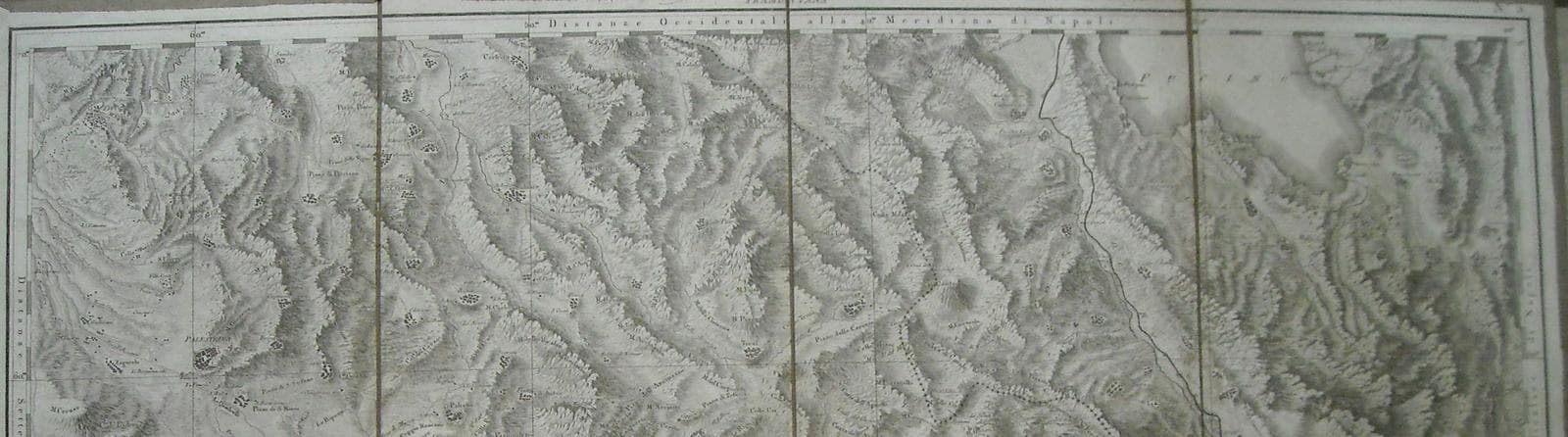 Mappa Antica Abruzzo, Marsica, Fucino, Sora, Velletri, Palestrina (1804)