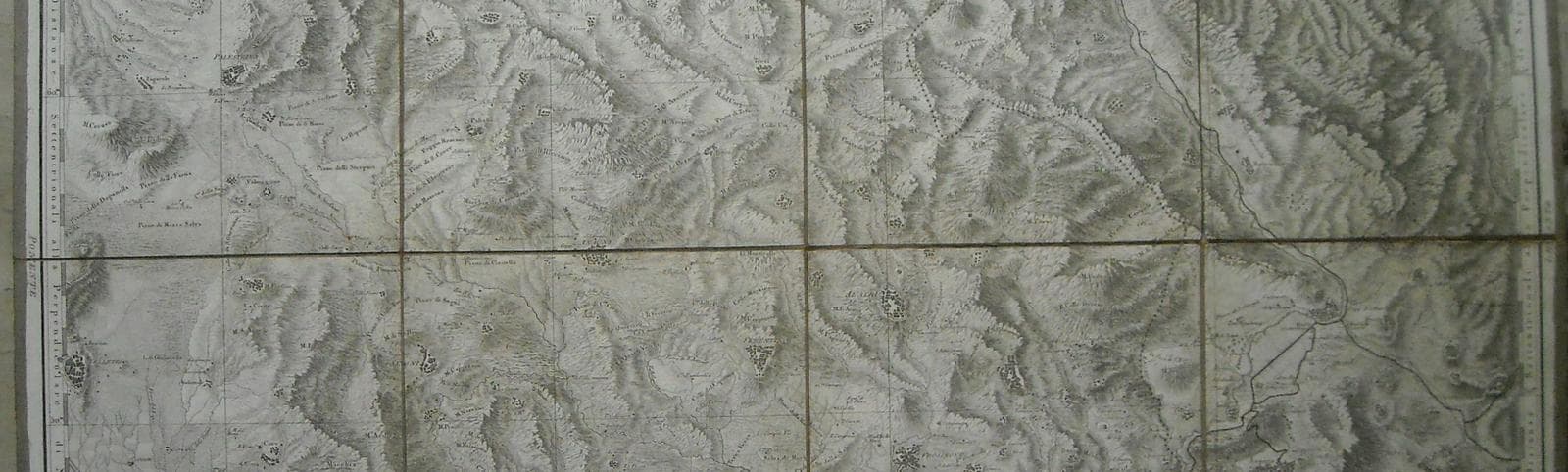 Mappa Antica Abruzzo, Marsica, Fucino, Sora, Velletri, Palestrina (1804)