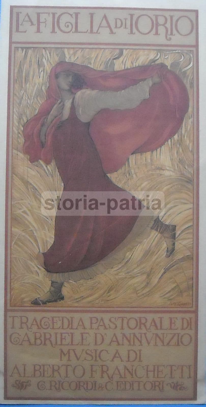 La Figlia Di Iorio d'Annunzio Franchetti Manifesto De Karolis 1900