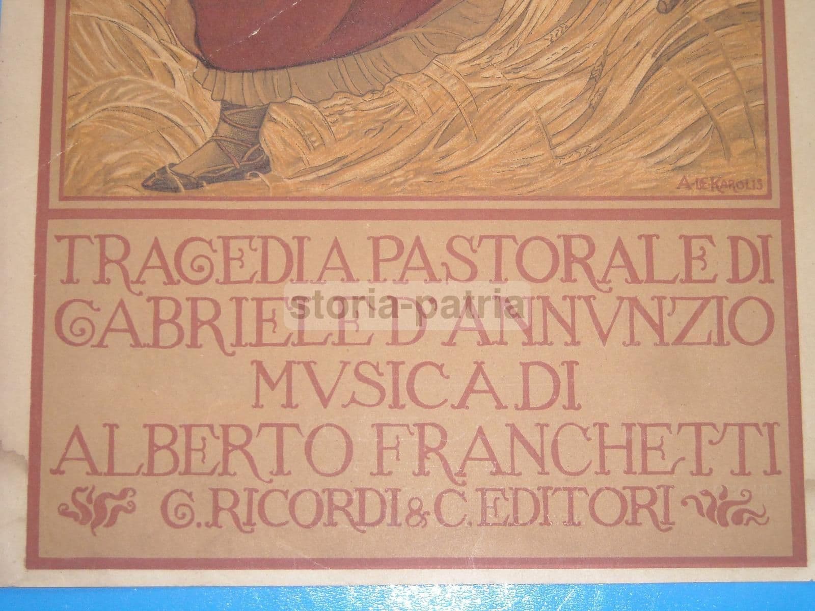 La Figlia Di Iorio d'Annunzio Franchetti Manifesto De Karolis 1900