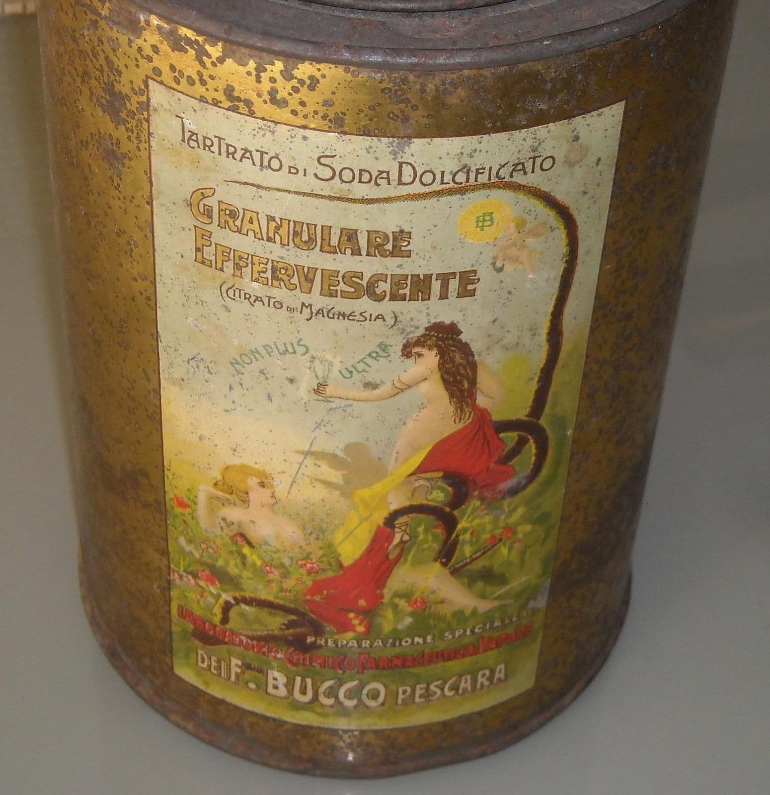 Latta Pubblicitaria Fratelli Bucco Pescara, Stile Liberty, Circa 1900