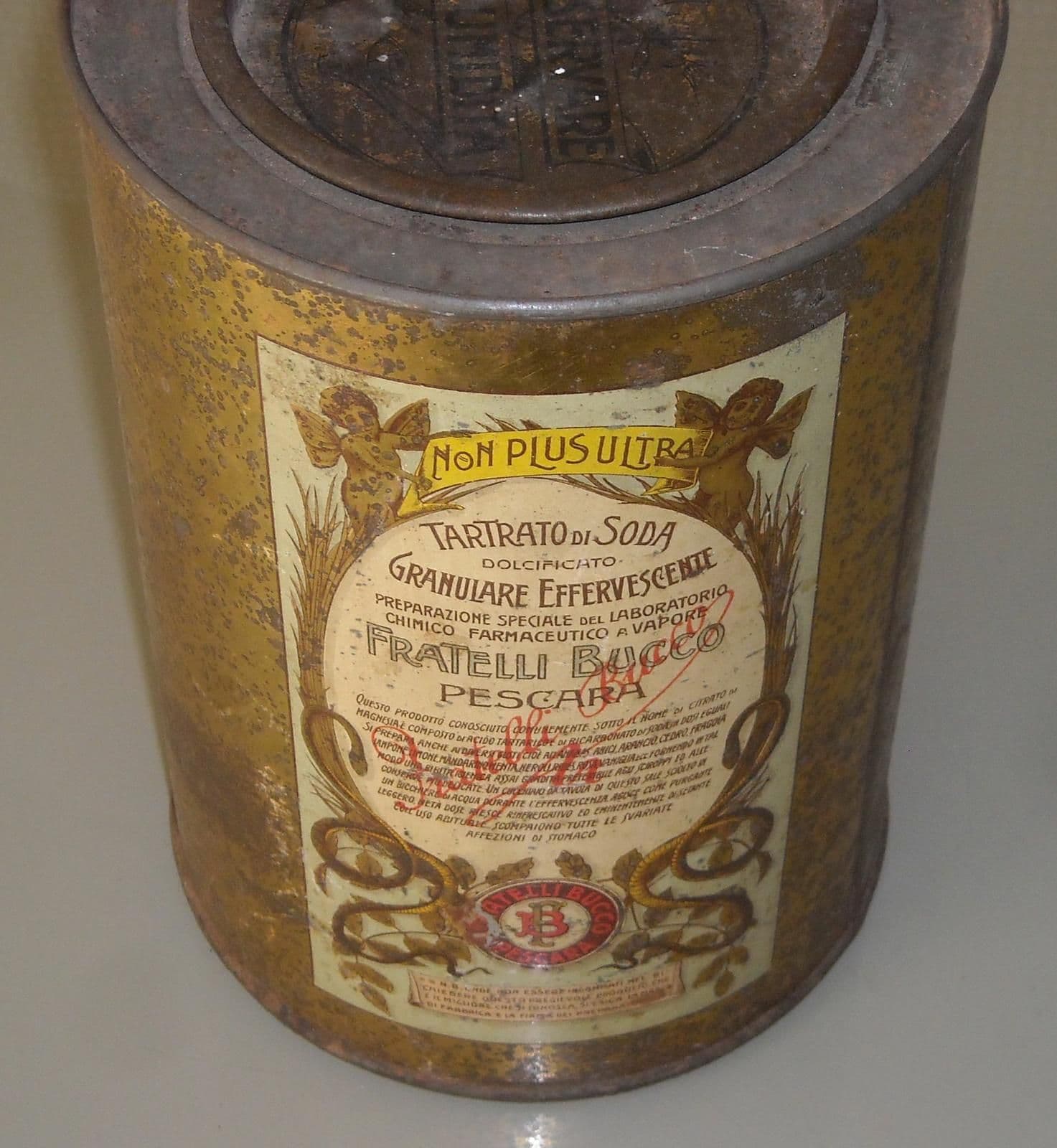 Latta Pubblicitaria Fratelli Bucco Pescara, Stile Liberty, Circa 1900