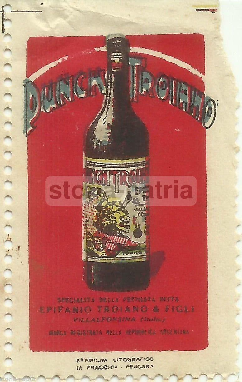 Erinnofilo Pubblicitario Liquore Punch Troiano Villalfonsine 1900