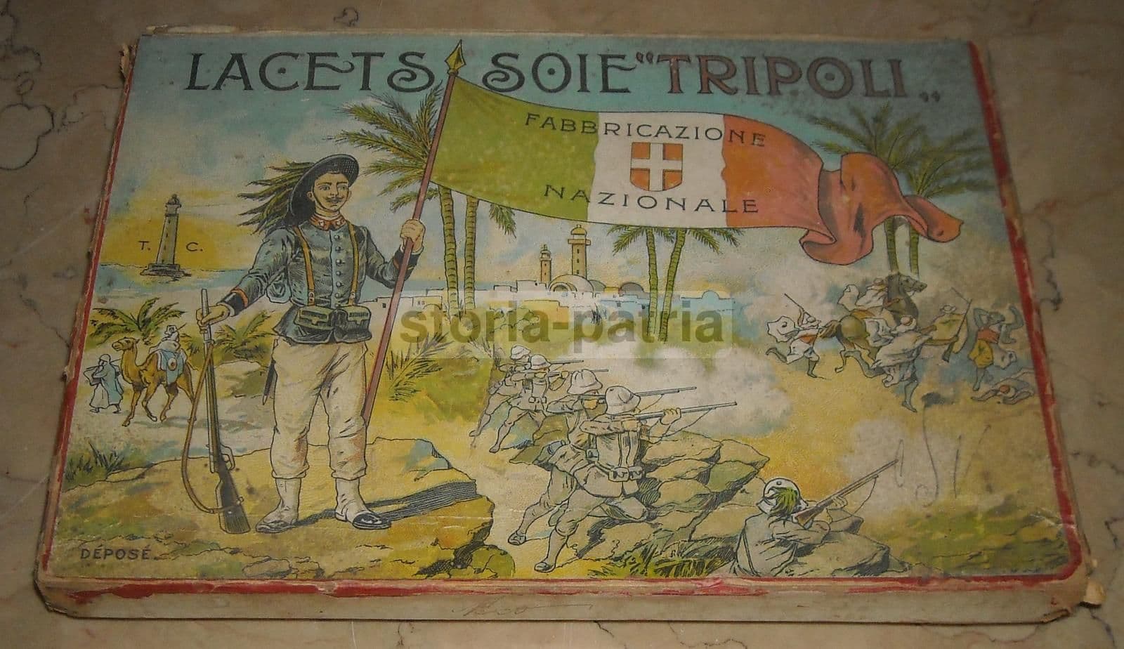 Scatola Pubblicitaria Tripoli Bersaglieri Colonie Italiane Anni '20