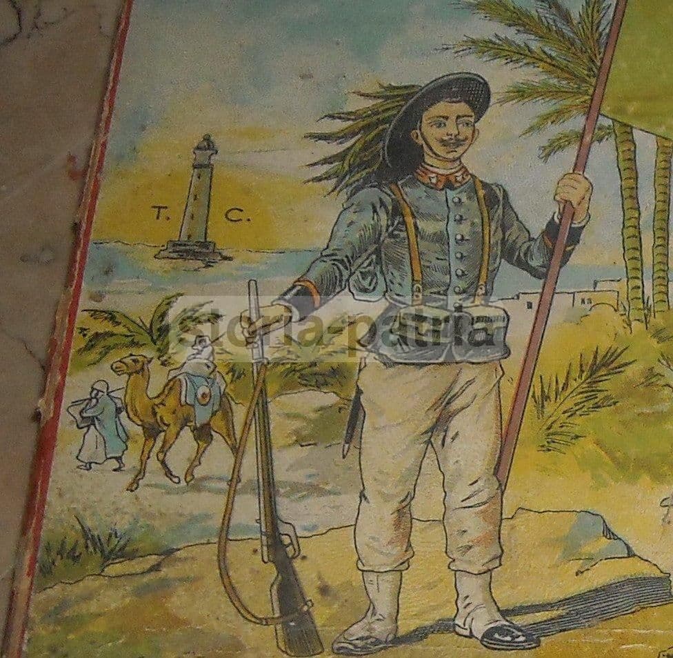 Scatola Pubblicitaria Tripoli Bersaglieri Colonie Italiane Anni '20