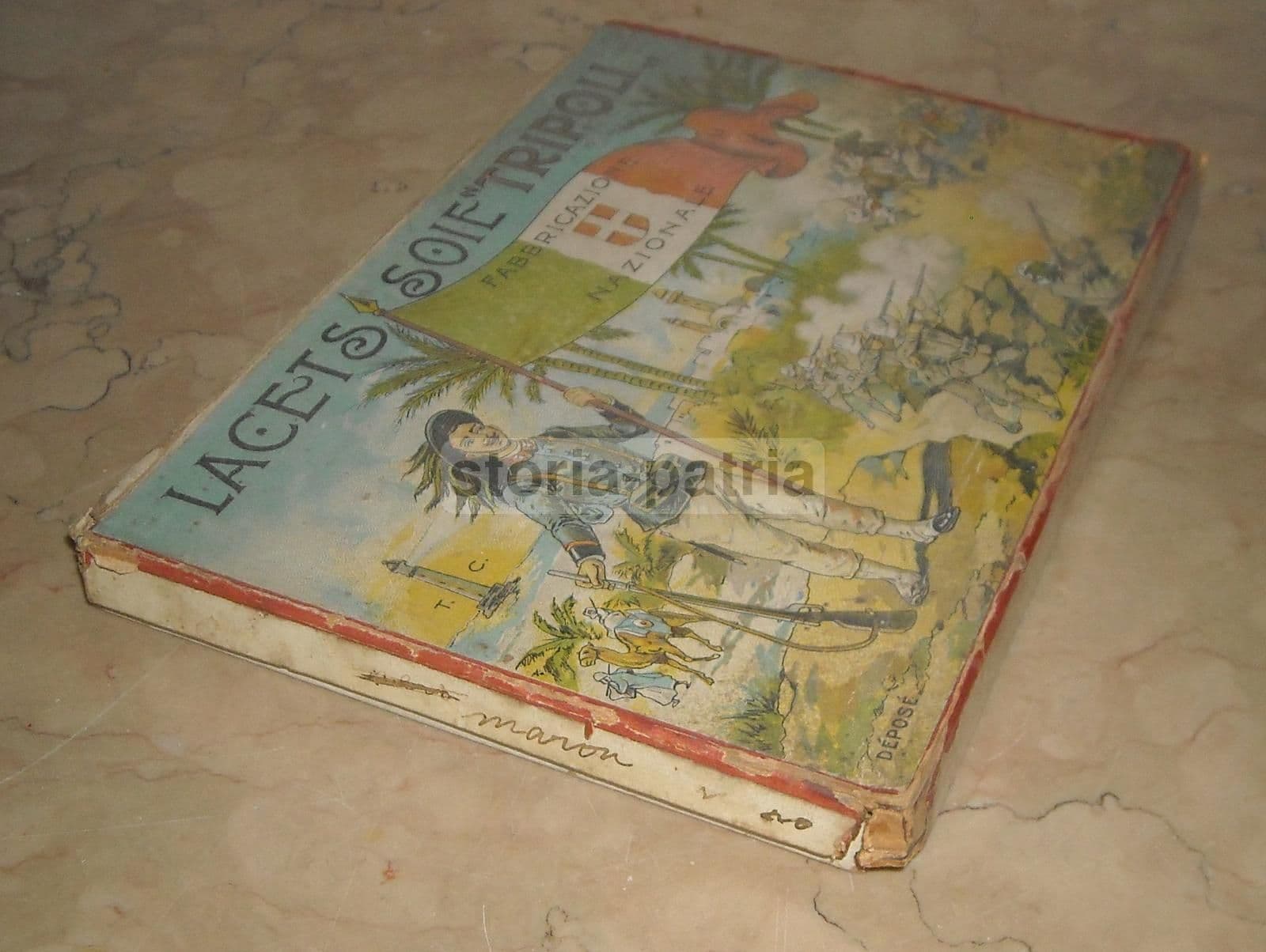 Scatola Pubblicitaria Tripoli Bersaglieri Colonie Italiane Anni '20