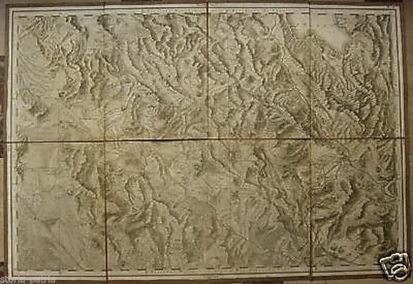 Mappa Rizzi Zannoni 1804 Lazio Abruzzo Tivoli Palestrina Sora