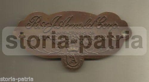 Targhetta In Metallo Arnold Corp. New York Mobili Fine Furniture, Primo '900