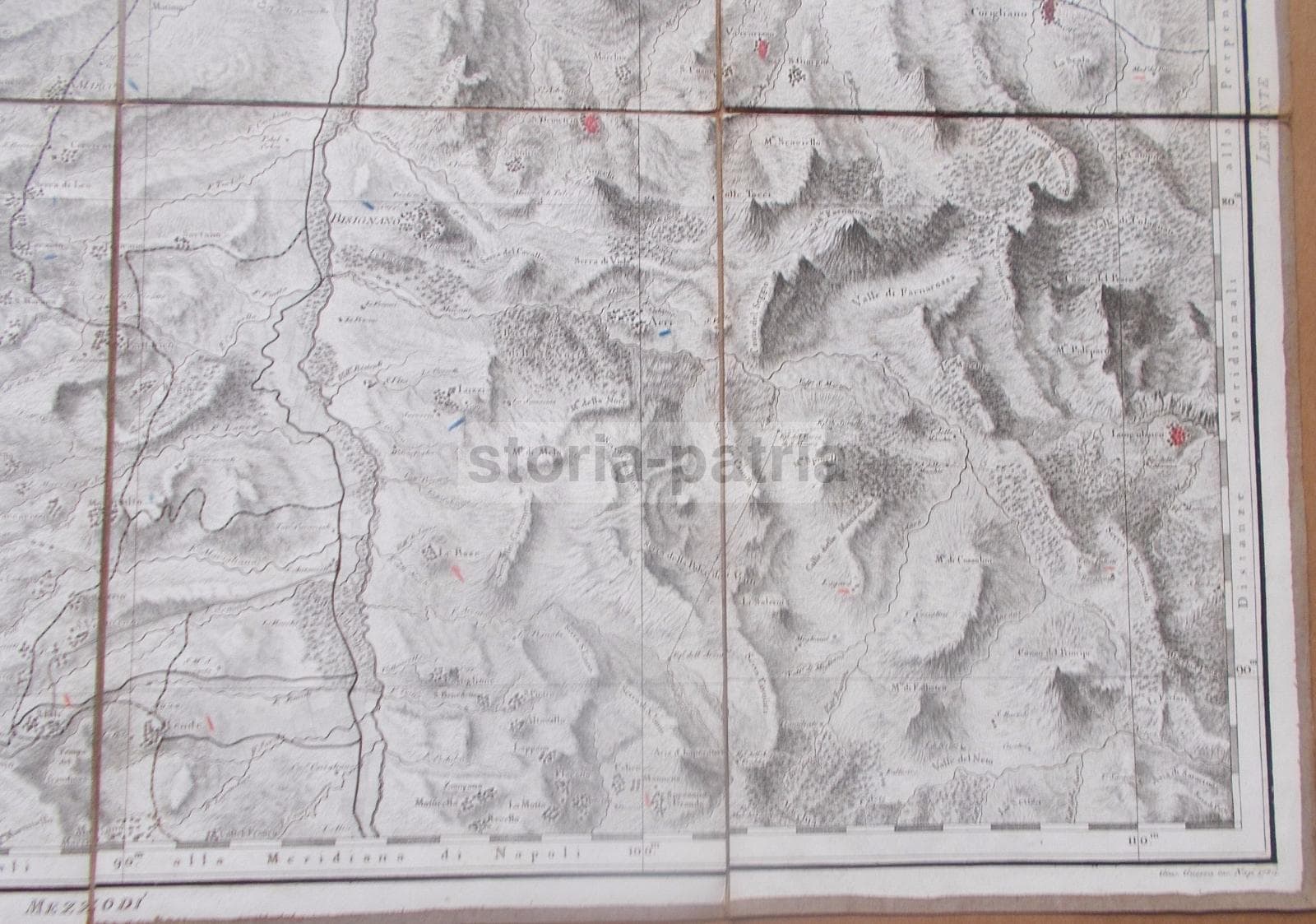 Mappa Antica Calabria 1789 Rizzi Zannoni Bisignano Cassano