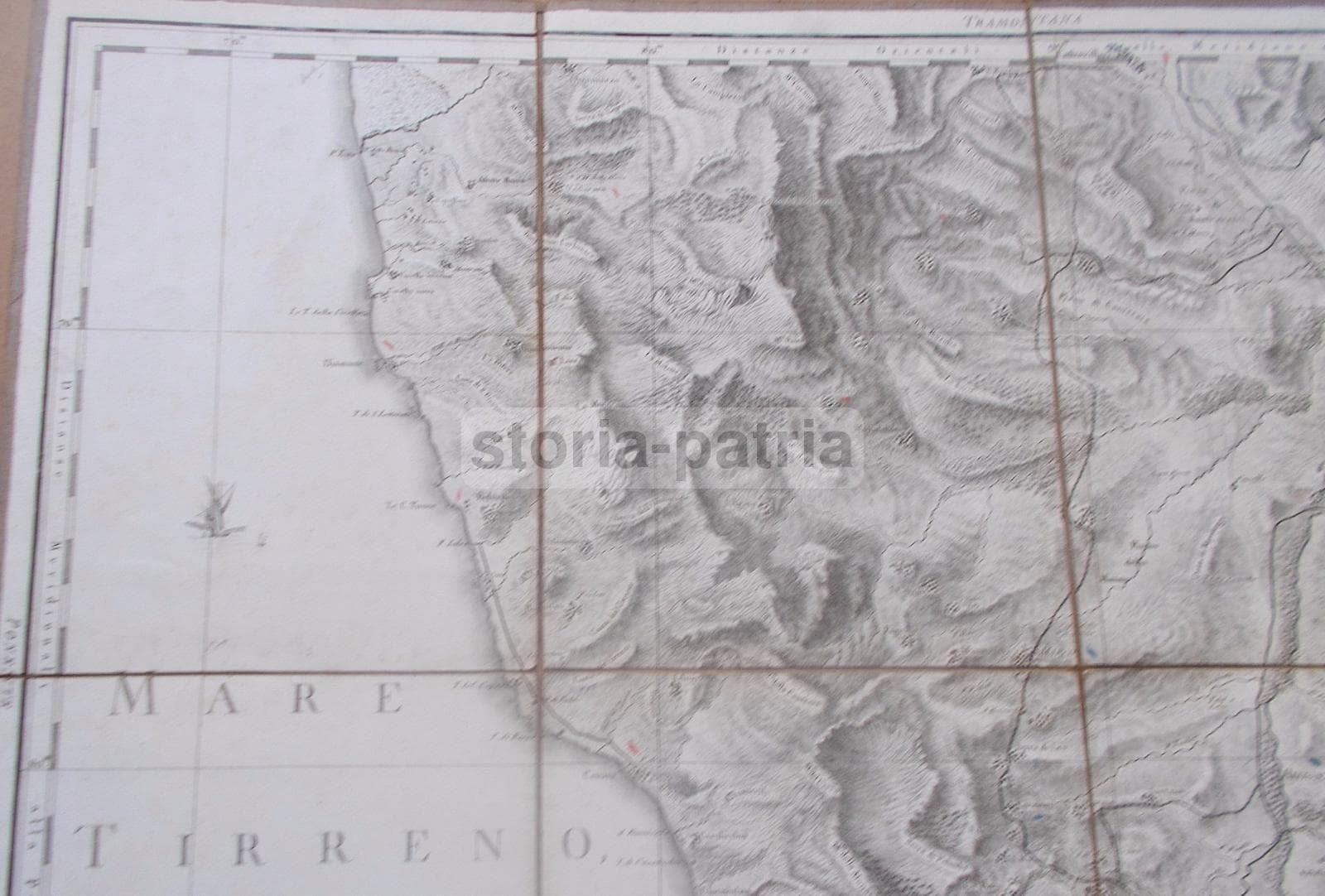Mappa Antica Calabria 1789 Rizzi Zannoni Bisignano Cassano