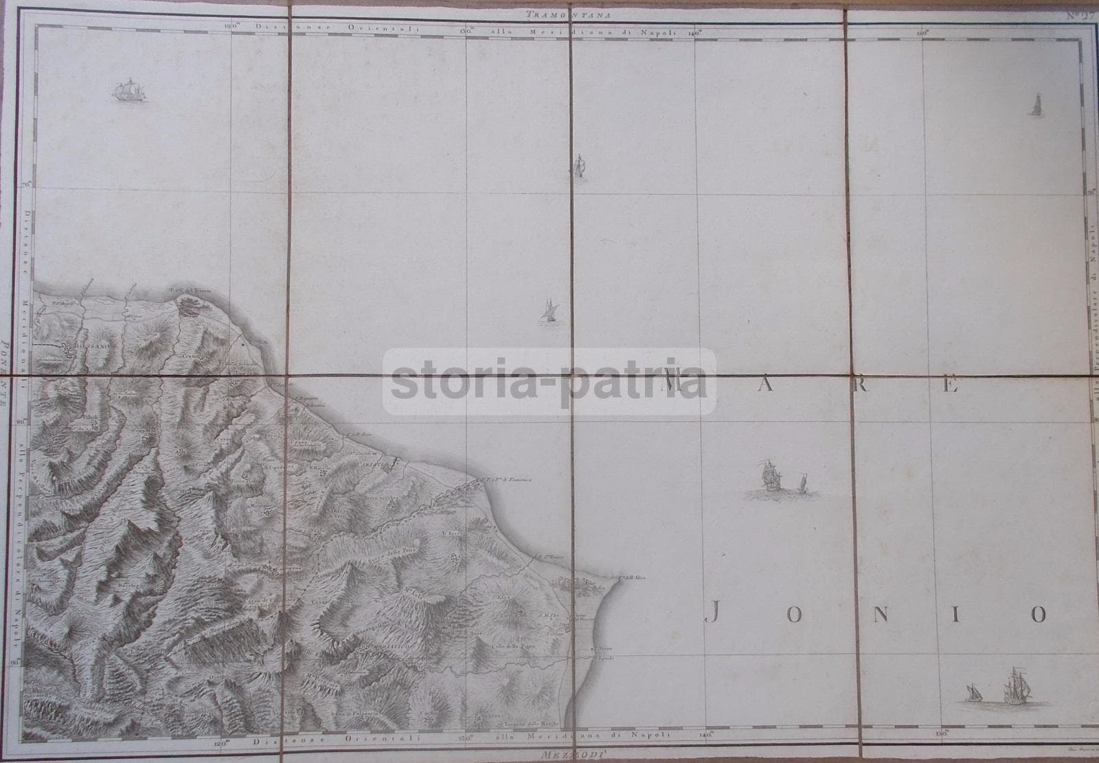 Mappa Antica Della Calabria Citeriore, Rizzi Zannoni, 1788