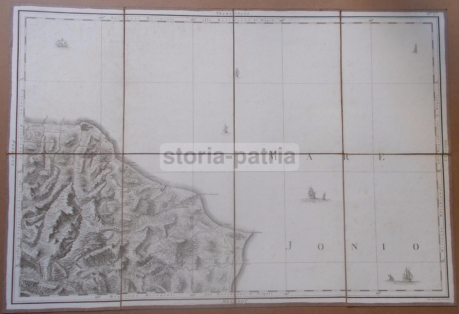 Mappa Antica Della Calabria Citeriore, Rizzi Zannoni, 1788