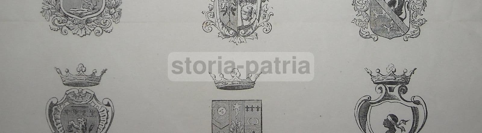 Foglio Volante Araldico: Stemmi Gentilizi E Nobiltà, Roma 1852