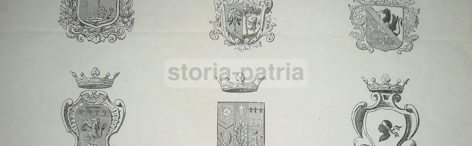 Foglio Volante Araldico: Stemmi Gentilizi E Nobiltà, Roma 1852