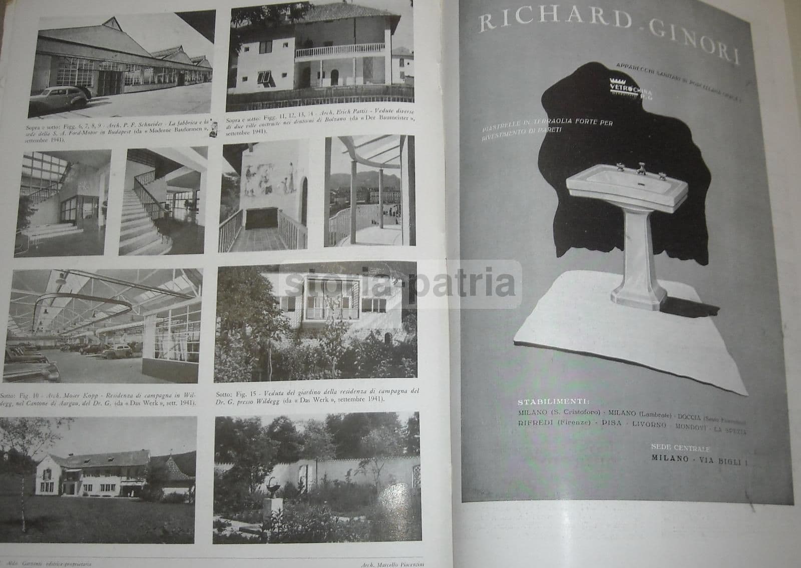 Rassegna Di Architettura, Diretta Da Marcello Piacentini, Marzo 1942 Garzanti, Milano