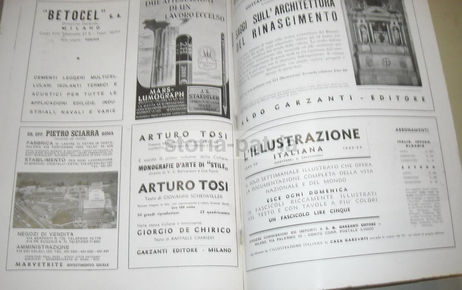 Rassegna Di Architettura, Diretta Da Marcello Piacentini, Marzo 1942 Garzanti, Milano