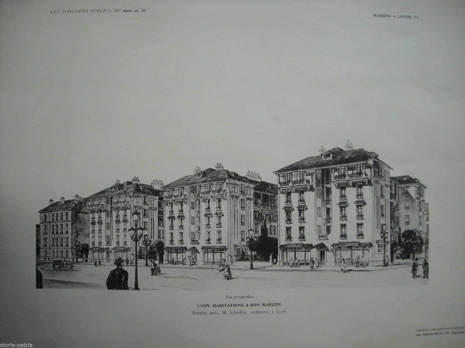 Edilizia Popolare Lione: Progetto Dell'Architetto M. Schaeffer (circa 1910)