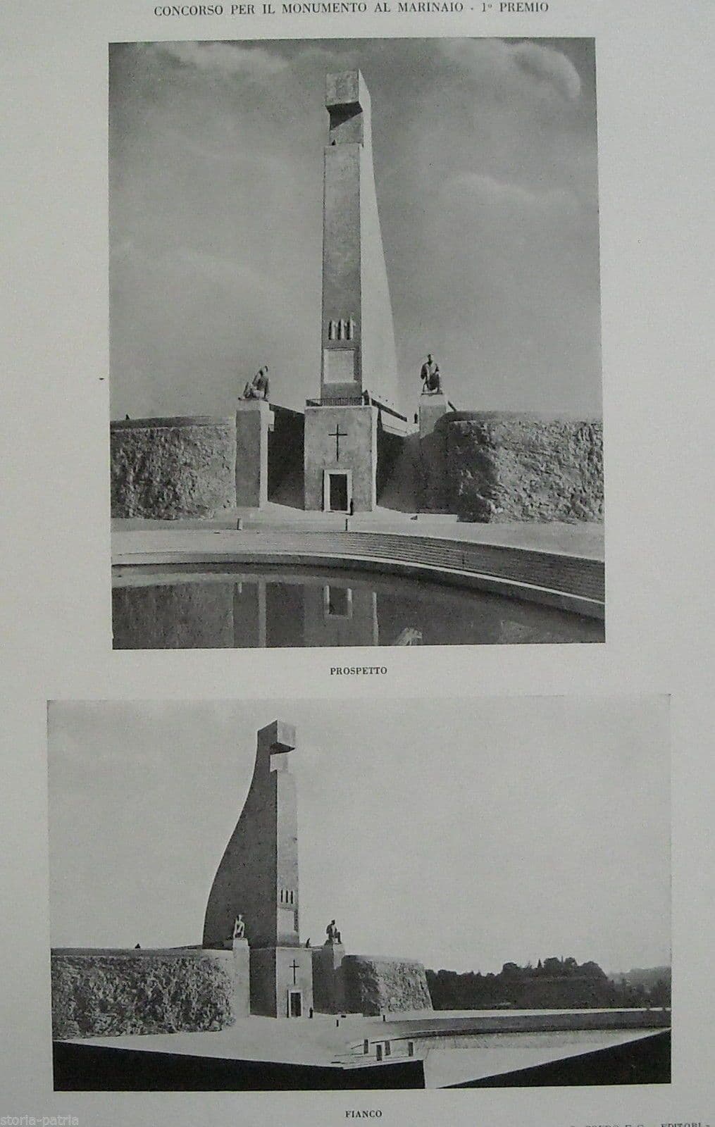 Monumento Al Marinaio: Concorso 1932, Progetti Premiati Di Architettura