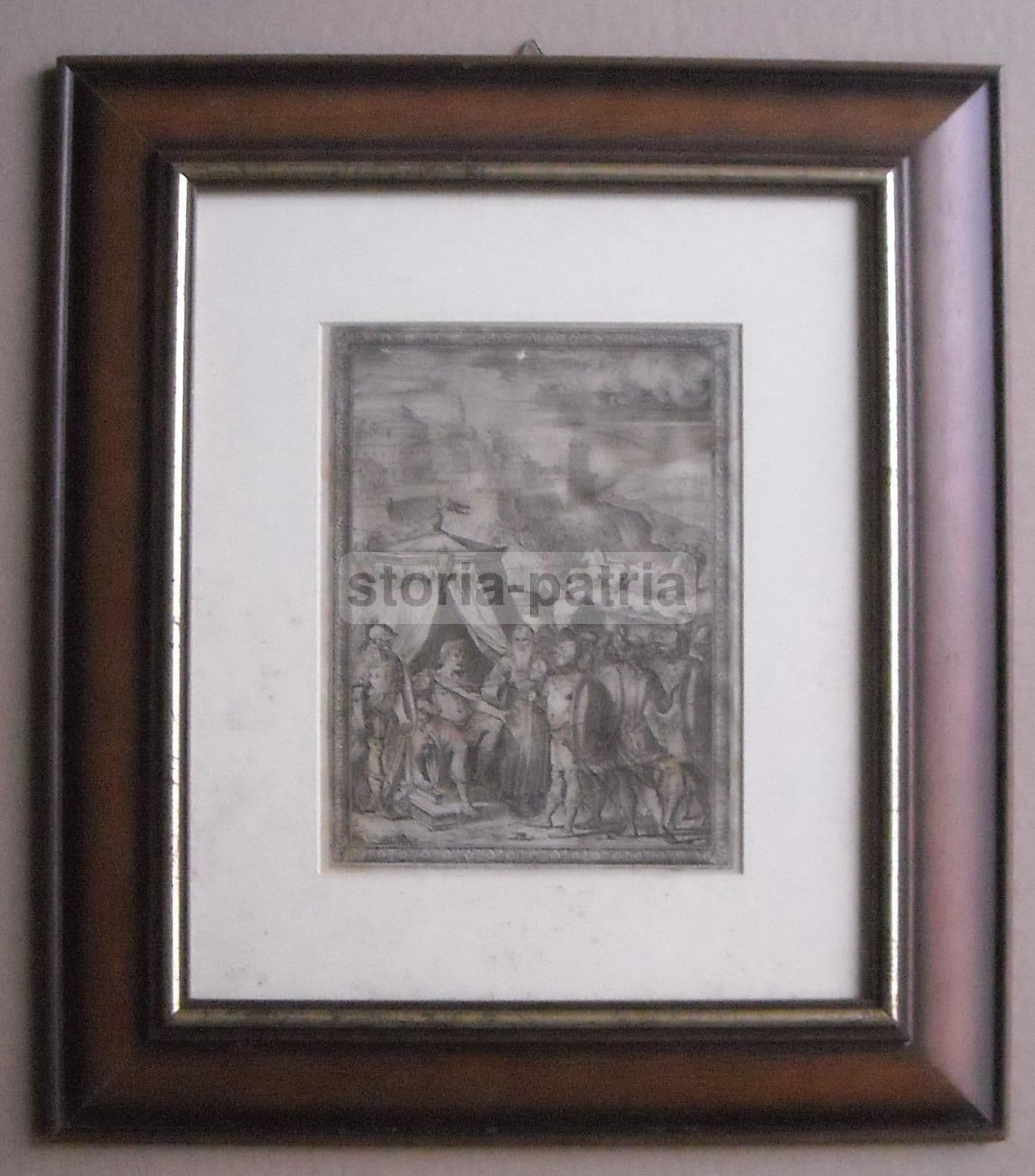 Agostino Carracci Incisione Gerusalemme Liberata Rinaldo Armida