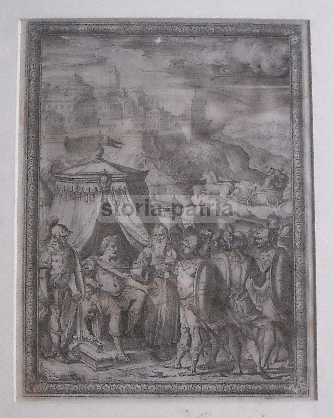 Agostino Carracci Incisione Gerusalemme Liberata Rinaldo Armida