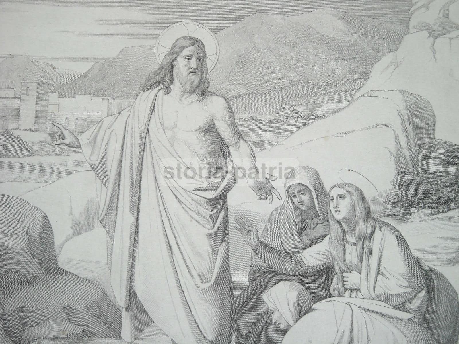 Apparizione Di Gesù Alle Donne, Incisione Di L. Penna Da N. Consoni E L. Garelli, Metà XIX Secolo