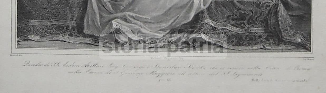 Stampa Litografica Wenzel Cignaroli Santi Avellino Gonzaga Kostka