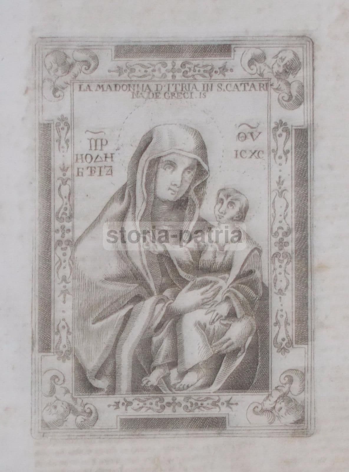 Antica Stampa Madonna d'Itria, S. Caterina Dei Greci, Placido Doni