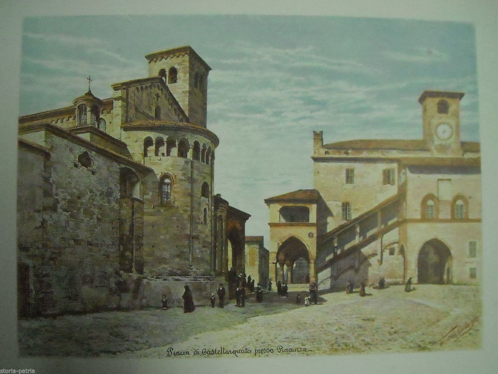 Piazza Di Castell'Arquato Presso Piacenza, Carlo Ferrario 1904
