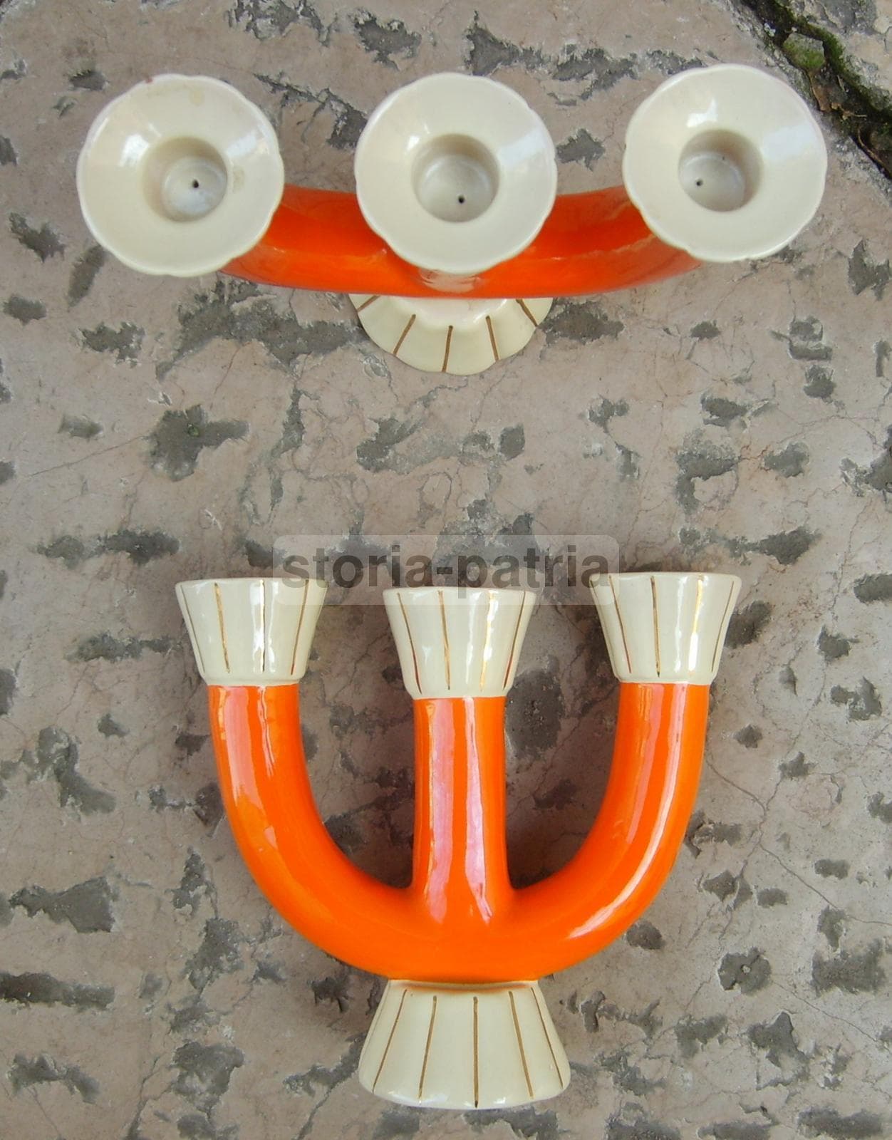 Lampada Candelabro In Ceramica Pucci Art Déco, Anni '30, Umbertide