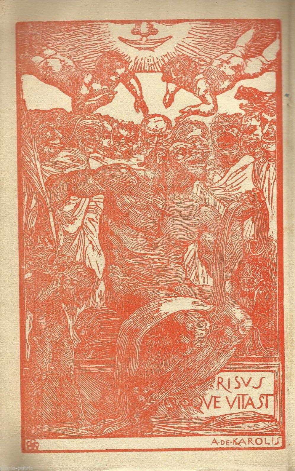 Xilografia Adolfo De Karolis: Allegoria Dell'Umorismo E Del Riso (anni '20)