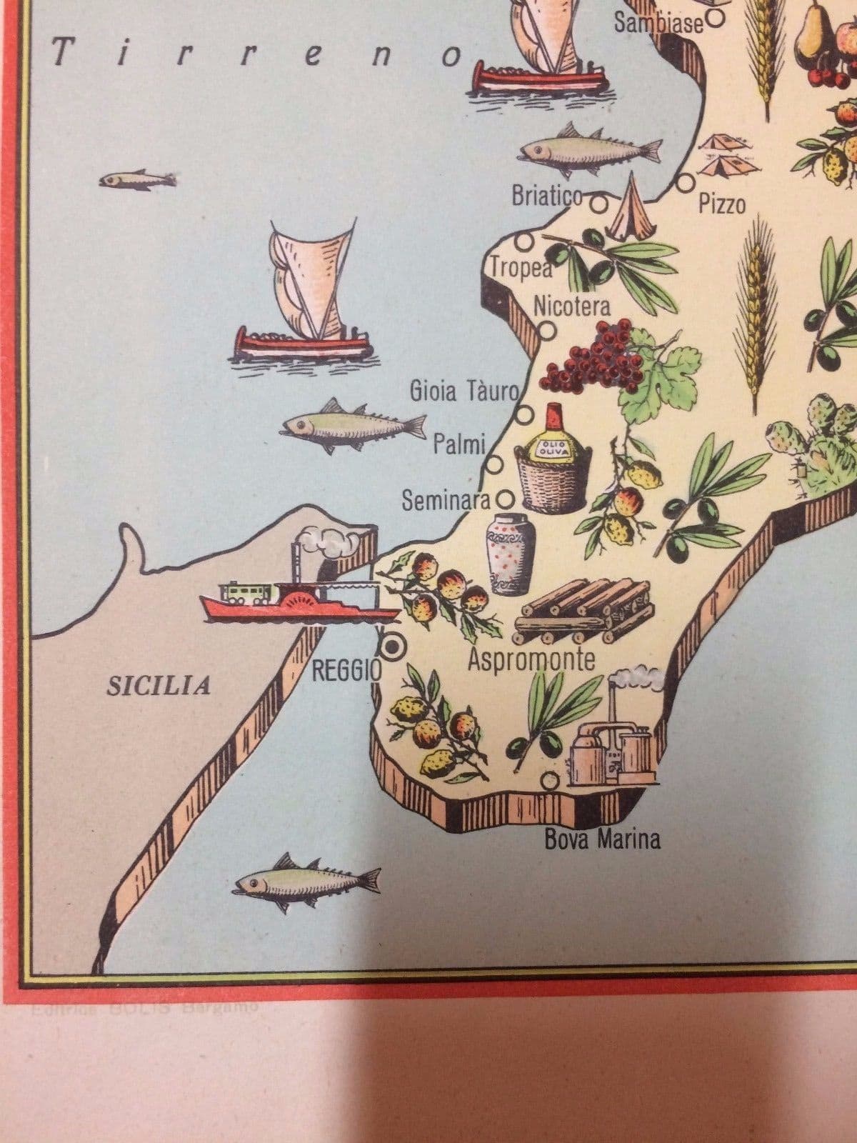 Mappa Economica Calabria, Anni '50. Bolis (Reggio, Cosenza, Crotone)