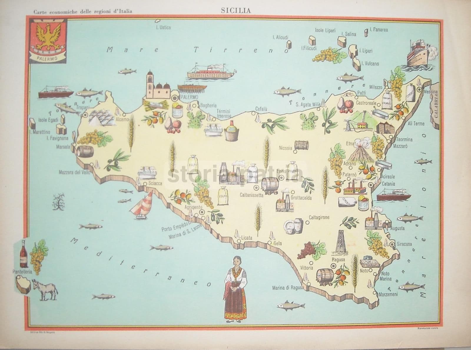 Mappa Economica Calabria, Anni '50. Bolis (Reggio, Cosenza, Crotone)