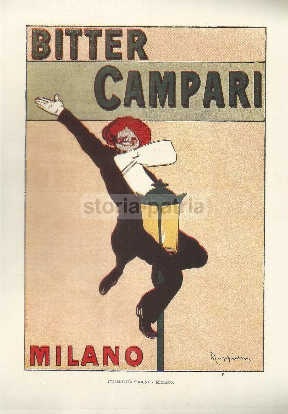 Pubblicità Batterie Hensemberger E Bitter Campari, 1921