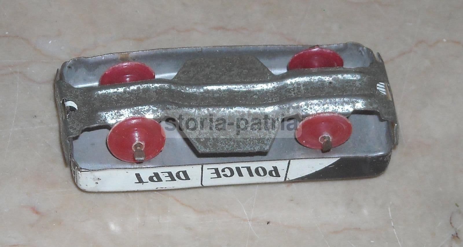 Automobilina Polizia Patrol Vintage In Metallo