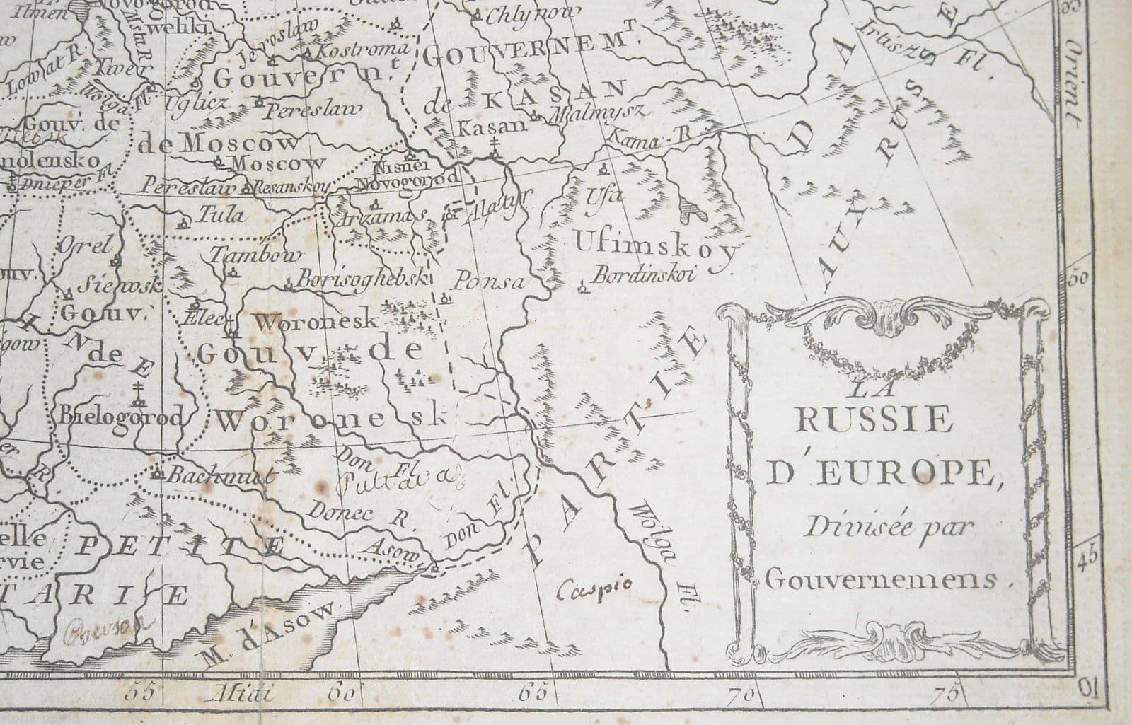 Mappa Antica Della Russia d'Europa, Baltico, Polonia E Siberia, XVIII Secolo