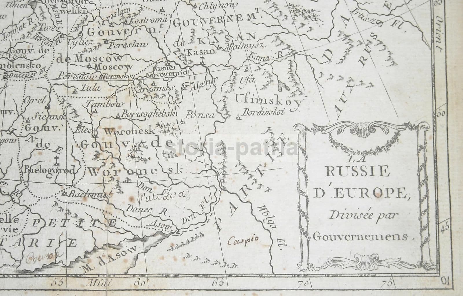 Mappa Antica Della Russia d'Europa, Baltico, Polonia E Siberia, XVIII Secolo