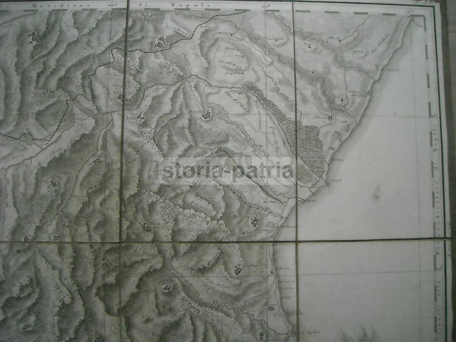 Mappa Antica Di Basilicata E Calabria N. 25, Rizzi Zannoni, 1800