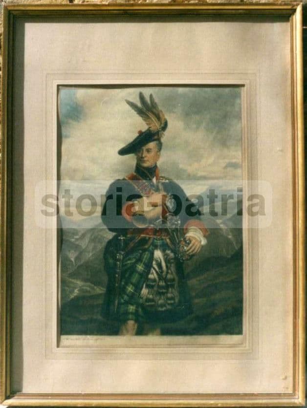 Incisione Di Henry Macbeth Raeburn: Duca Di Gordon In Costume Scozzese (1929)