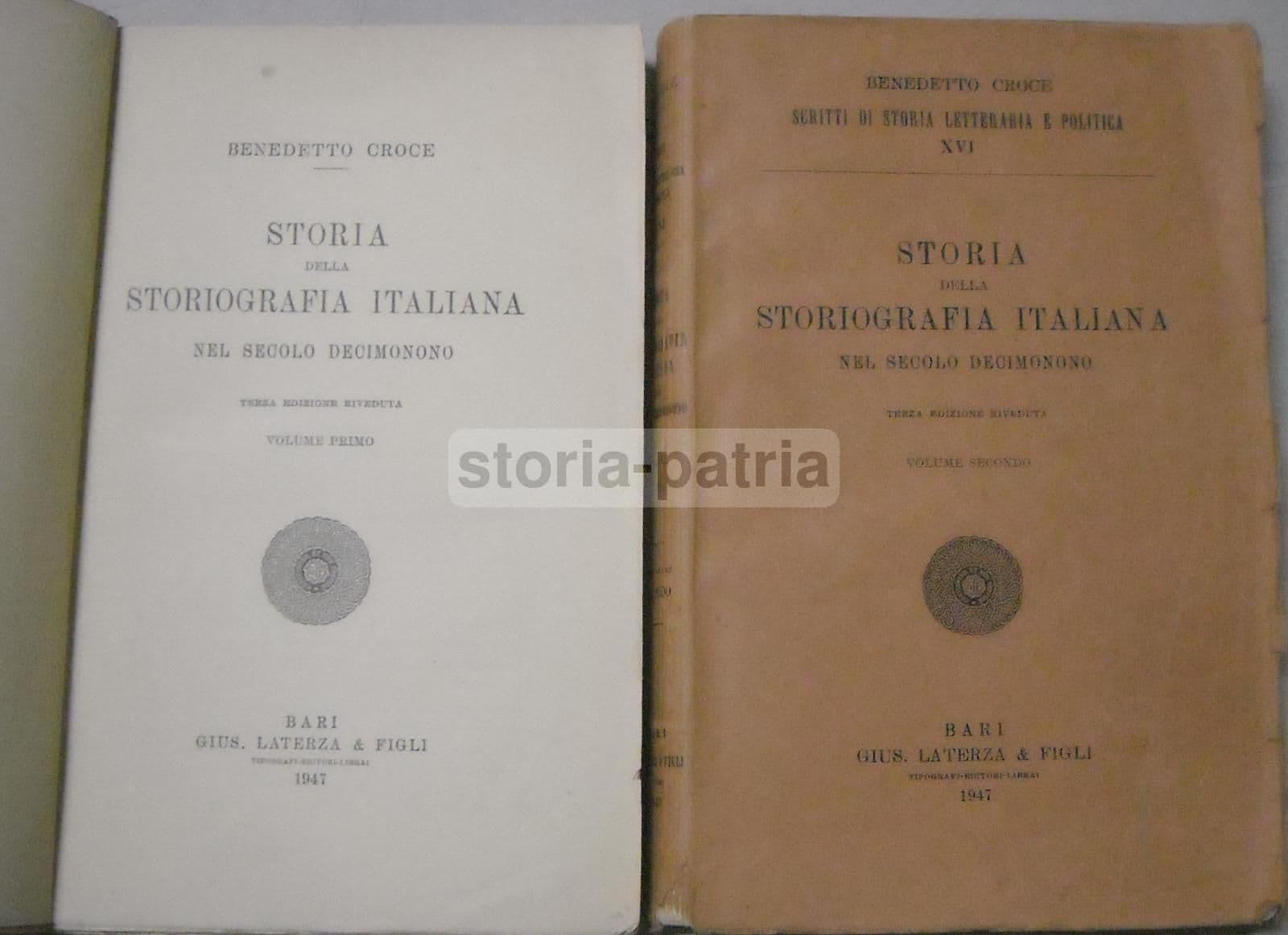 Benedetto Croce, Storia Della Storiografia Italiana Nel Secolo Decimonono, Laterza 1947